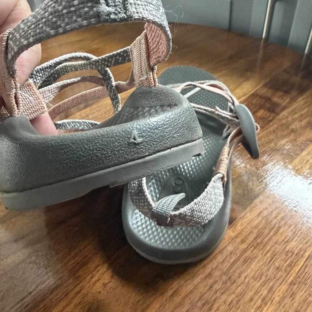 Chaco‎ Unisex Kids Zx1 Ecotread Sandal Adjustable Double Strap Burlap Girls Sz4